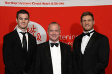 Johnny Sexton, NICHS CEO Declan Cunnane and Chris Henry at Chris's Testiomonial Gala Ball