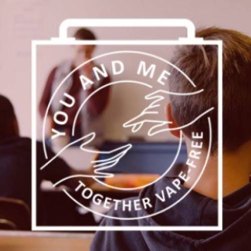 You and me together vape free logo