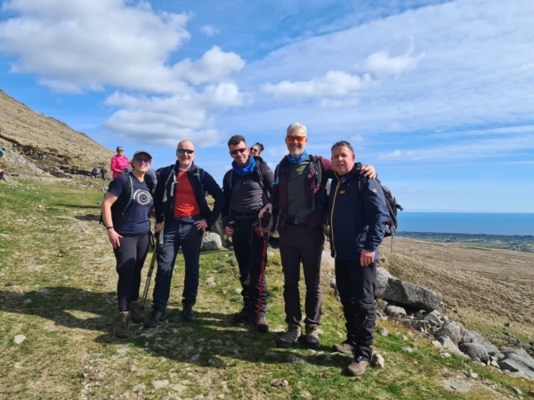 Amanda Johnston Oliver Short Cyril O Riley Colm Mc Cann Declan Patton and Paul Mulholland not pictured are taking on the Seven Sevens Mourne Summit Challenge in aid of NI Chest Heart and Stroke