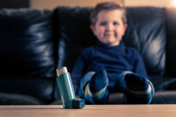 Canva Asthma Inhaler and Little Boy