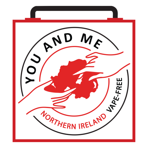 You and Me Northern Ireland Vape Free Logo Red Black