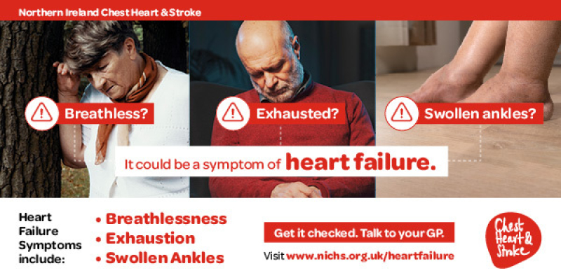 <p>Imagery from NICHS’s heart failure awareness campaign which aims to educate the public about the condition due to the fact it can have more serious outcomes than a number of cancers.</p>