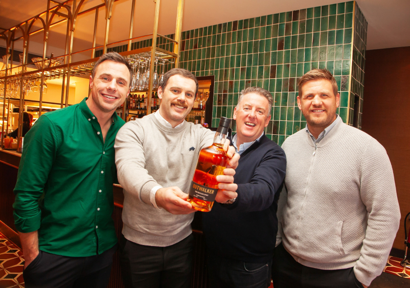 <p>Tommy Bowe, Darren Cave and Adrian McLoughlin, partners at Outwalker whiskey, and Chris Henry.</p>