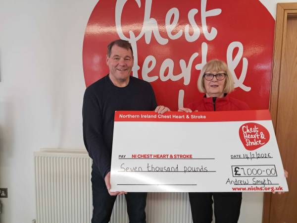 Carrickfergus man raises £7,000 to help NICHS