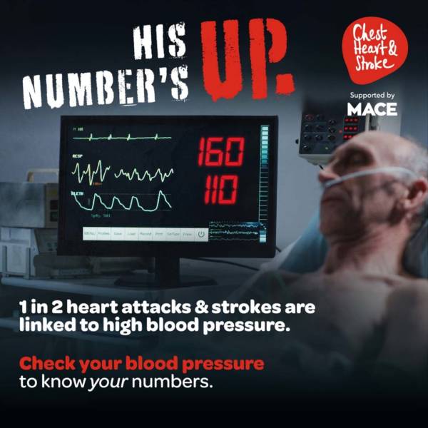 1 in 2 heart attacks and strokes linked to high blood pressure warns leading local health charity