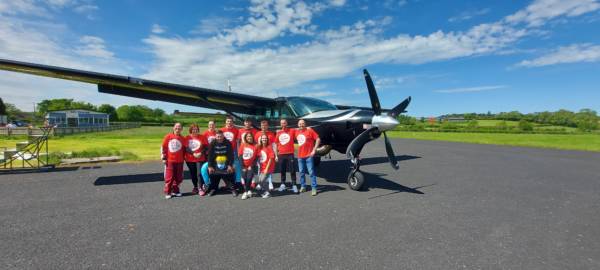 Corries Butchers skydive soars to success and raises over £7800