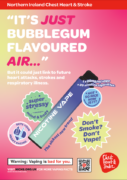 Vaping A4 Poster - "It's just bubblegum flavoured air..." thumbnail