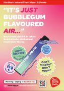 Vaping A4 Poster - "It's just bubblegum flavoured air..." thumbnail