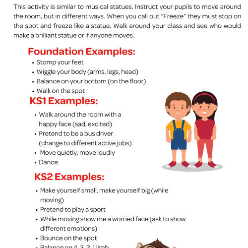 39 Freeze Activity Example Sheet