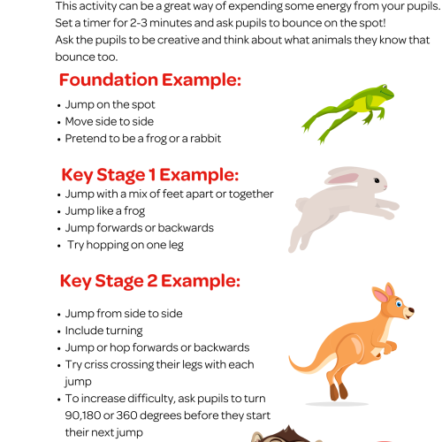 55 Bounce Break Activity Sheet