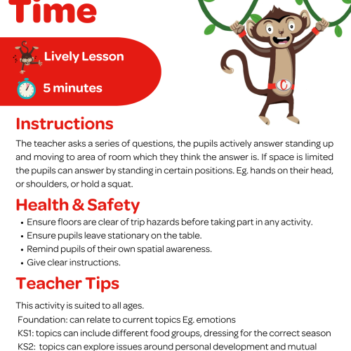 6 Question Time Lesson Plan