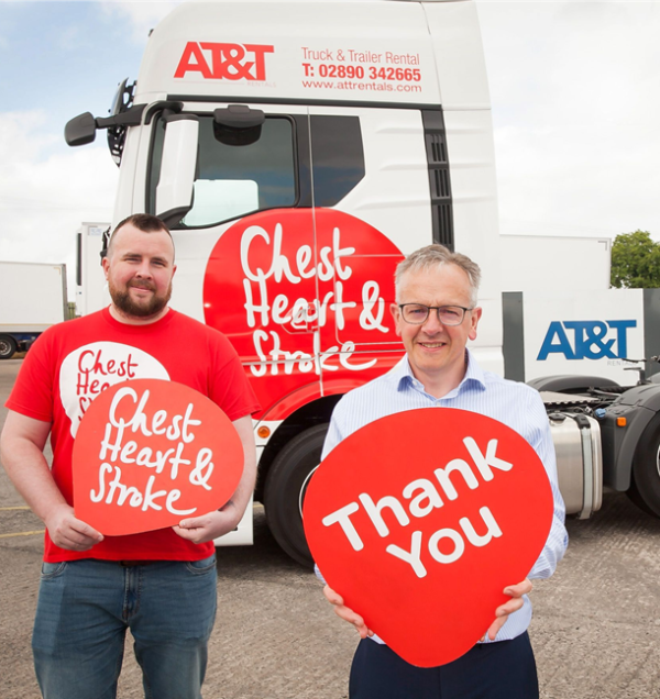‘Rankin’ the lorry hits to road to raise money for NI Chest Heart & Stroke